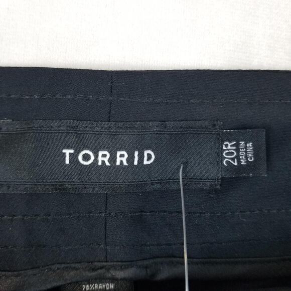 Torrid Pants Womens 20 Black Straight Leg Noir Stretch Career Office Work New - Picture 5 of 13